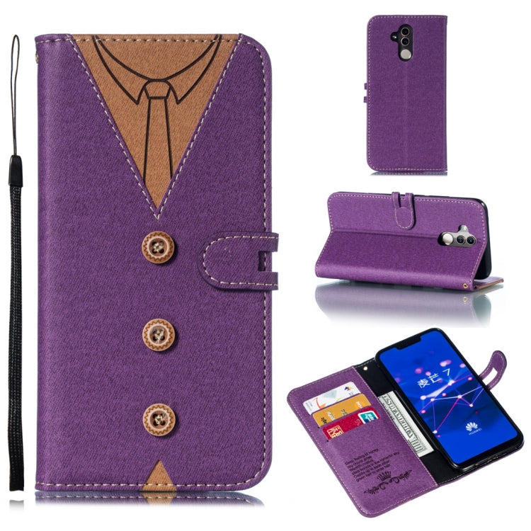 Splicing Embossed Male Style Horizontal Flip Leather Case for Huawei Mate 20 Lite/ Maimang 7, with Holder & Card Slots & Wallet & Lanyard