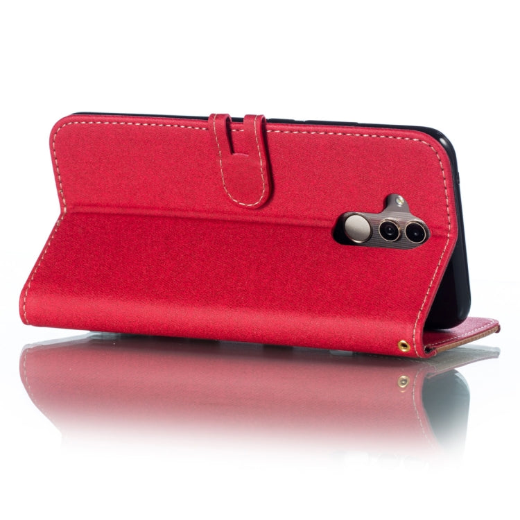 Splicing Embossed Male Style Horizontal Flip Leather Case for Huawei Mate 20 Lite/ Maimang 7, with Holder & Card Slots & Wallet & Lanyard