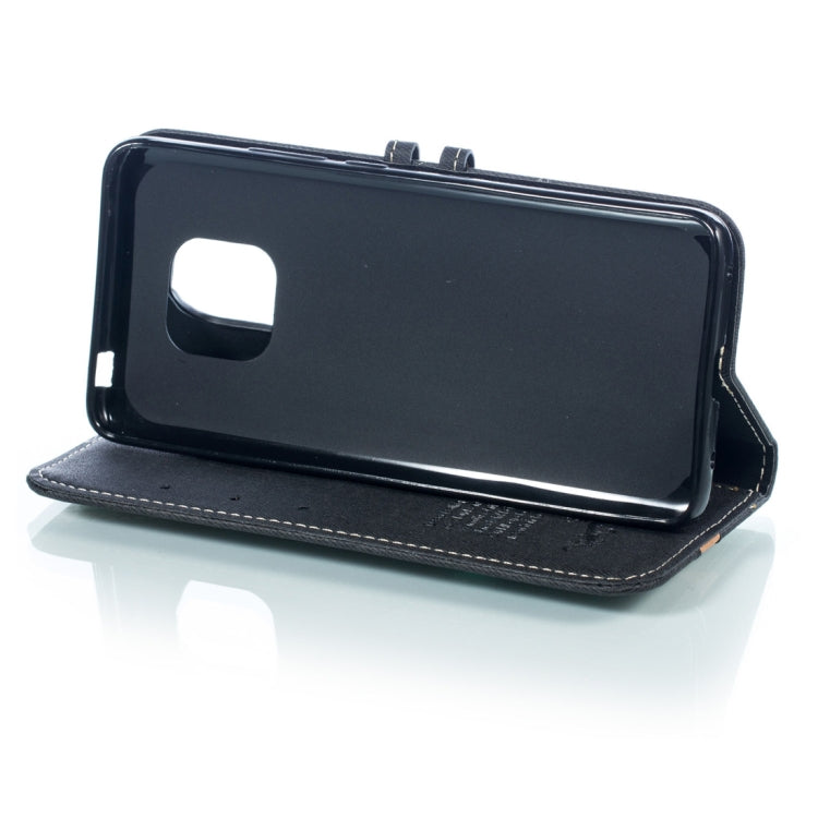 Splicing Embossed Male Style Horizontal Flip Leather Case for Huawei Mate 20 Pro, with Holder & Card Slots & Wallet & Lanyard