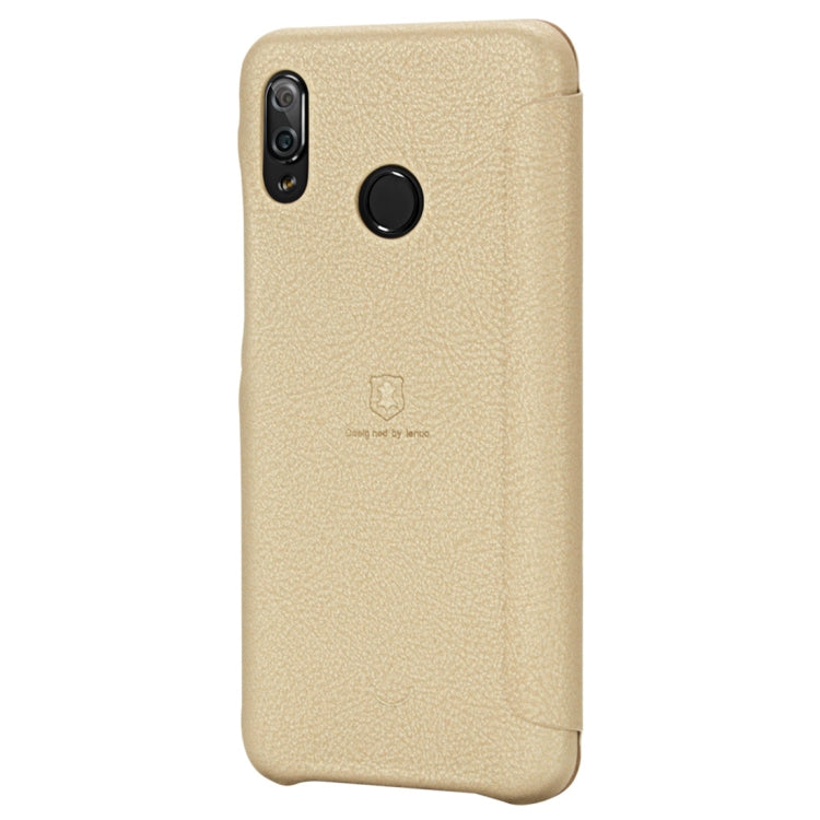 lenuo Ledream Series Litchi Texture Horizontal Flip PU Leather Case for Huawei Nova 3, with Card Slot(Gold)