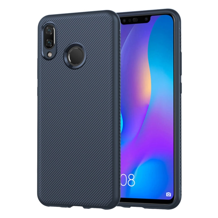 lenuo Leshen Series Stripe Texture TPU Case for Huawei Y9 (2019) / Enjoy 9 Plus(Blue)