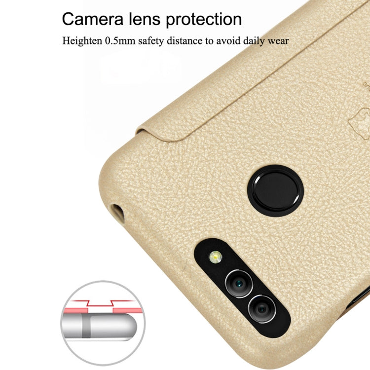 lenuo Ledream Series Litchi Texture Horizontal Flip PU Leather Case for Huawei Enjoy 8e, with Card Slot (Black)