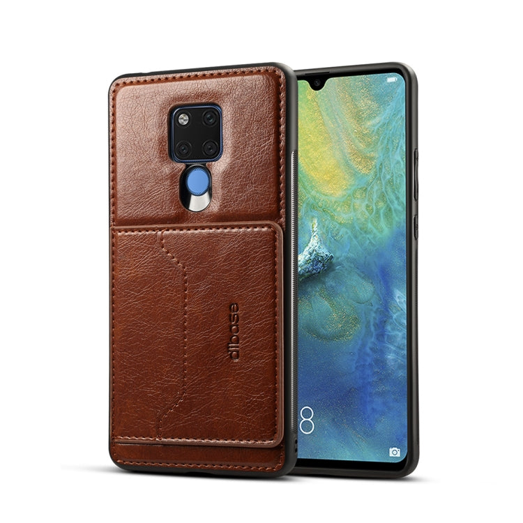 Dibase TPU + PC + PU Crazy Horse Texture Protective Case for Huawei Mate 20 X, with Holder & Card Slots