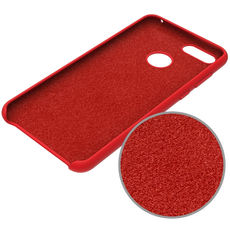 Solid Color Liquid Silicone Dropproof Protective Case for Huawei Honor 7X