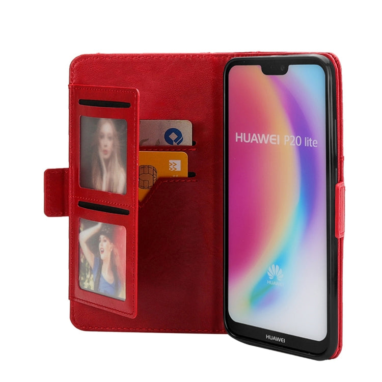 Horizontal Flip Leather Case for Huawei P20 Lite, with Card Slots & Arc Holder & Wallet & Photo Frame