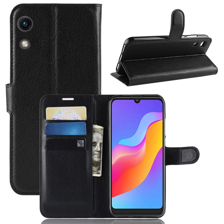 Litchi Texture Horizontal Flip Leather Case for Huawei Honor Play 8A, with Wallet & Holder & Card Slots