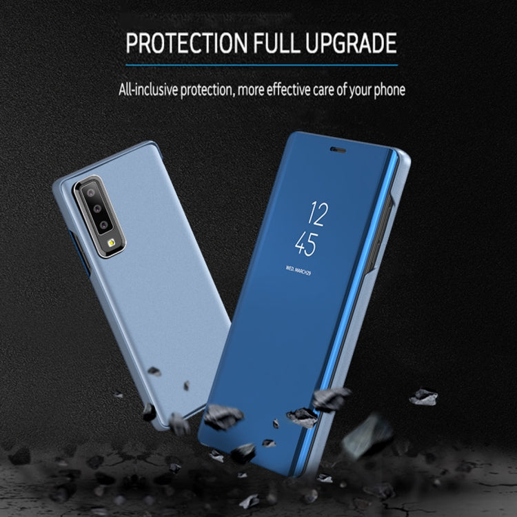 Curved Streamer Plating Shockproof Leather Case for Huawei P30, with Holder & Sleep / Wake-up Function