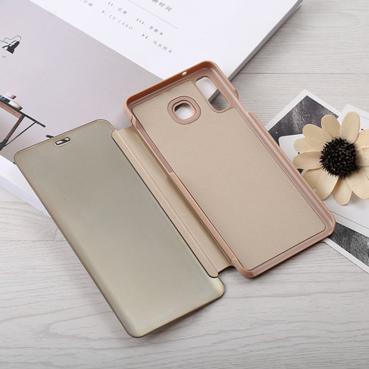 Curved Streamer Plating Shockproof Leather Case for Huawei Honor 10 Lite / P Smart (2019), with Holder & Sleep / Wake-up Function