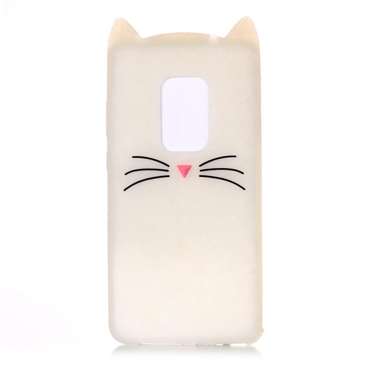 Cat Whiskers Pattern Silicone Protective Case for Huawei Mate 20 (White)