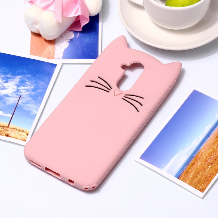 Cat Whiskers Pattern Silicone Protective Case for Huawei Mate 20 Lite (Pink)