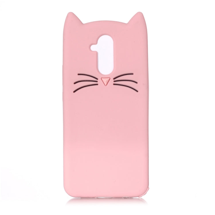 Cat Whiskers Pattern Silicone Protective Case for Huawei Mate 20 Lite (Pink)
