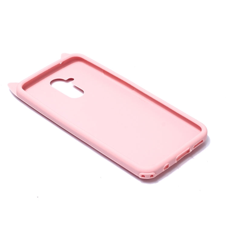 Cat Whiskers Pattern Silicone Protective Case for Huawei Mate 20 Lite (Pink)