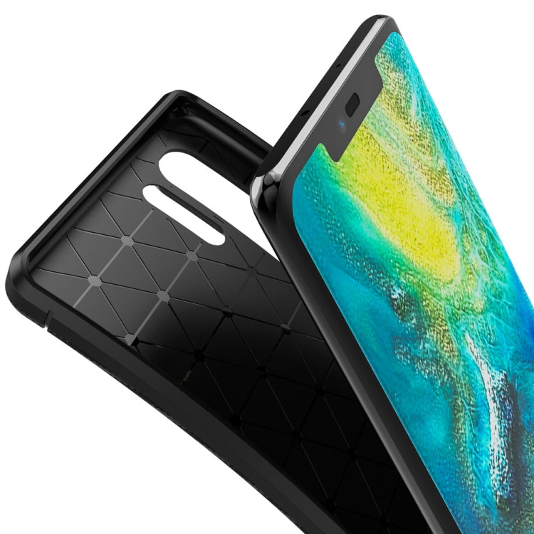 Carbon Fiber Texture Shockproof TPU Case for Huawei P30 Pro