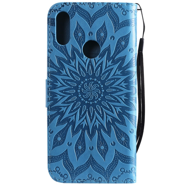 Sun Embossing Pattern Horizontal Flip Leather Case for Huawei Honor Play 8A / Y6 (2019), with Card Slot & Holder & Wallet & Lanyard