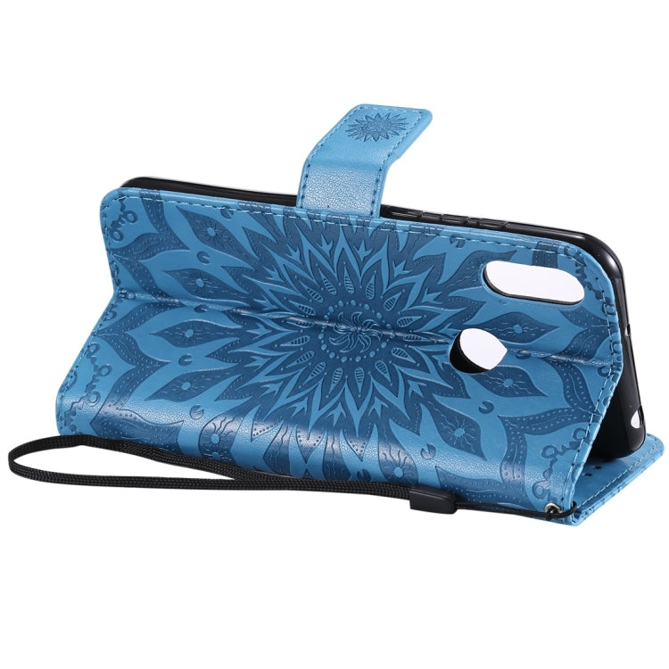 Sun Embossing Pattern Horizontal Flip Leather Case for Huawei Honor Play 8A / Y6 (2019), with Card Slot & Holder & Wallet & Lanyard