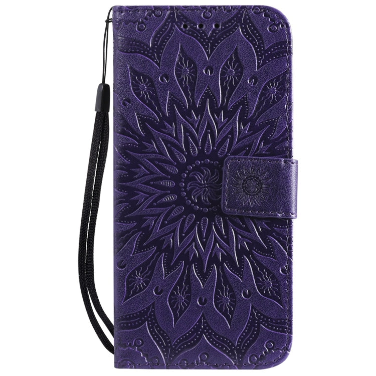Sun Embossing Pattern Horizontal Flip Leather Case for Huawei Honor Play 8A / Y6 (2019), with Card Slot & Holder & Wallet & Lanyard