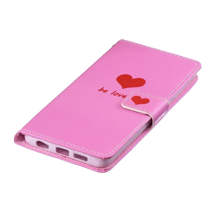 Heart Pattern Horizontal Flip Leather Case for Huawei P30, with Holder & Card Slots & Wallet