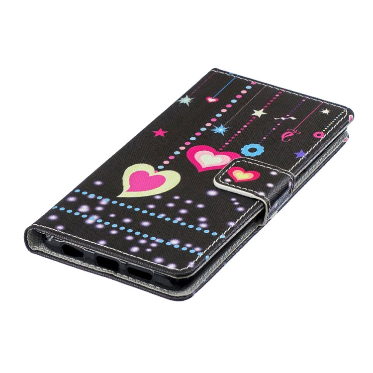 Colored Pattern Horizontal Flip Leather Case for Huawei P30, with Holder & Card Slots & Wallet