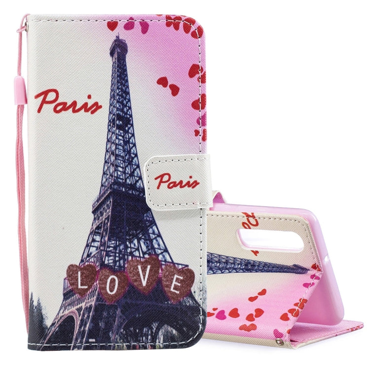 Love Tower Pattern Horizontal Flip Leather Case for Huawei P30, with Holder & Card Slots & Wallet