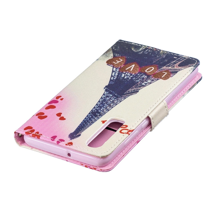 Love Tower Pattern Horizontal Flip Leather Case for Huawei P30, with Holder & Card Slots & Wallet