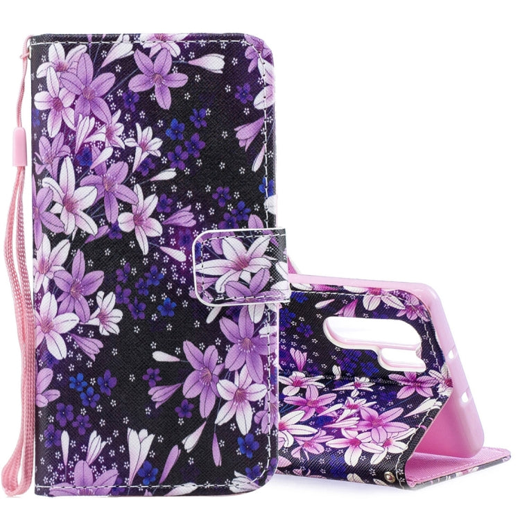 Lily Pattern Horizontal Flip Leather Case for Huawei P30 Pro, with Holder & Card Slots & Wallet