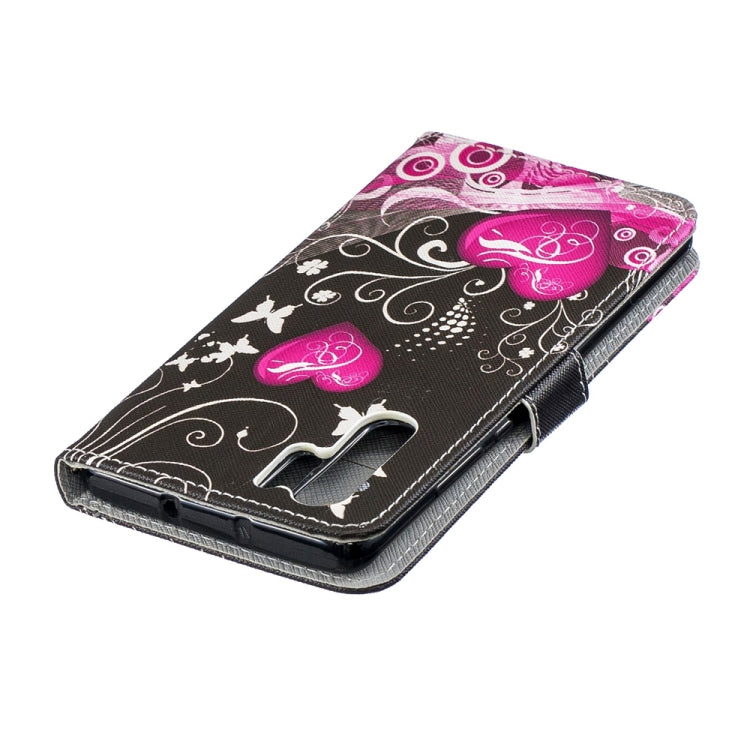 Peach Heart Pattern Horizontal Flip Leather Case for Huawei P30 Pro, with Holder & Card Slots & Wallet