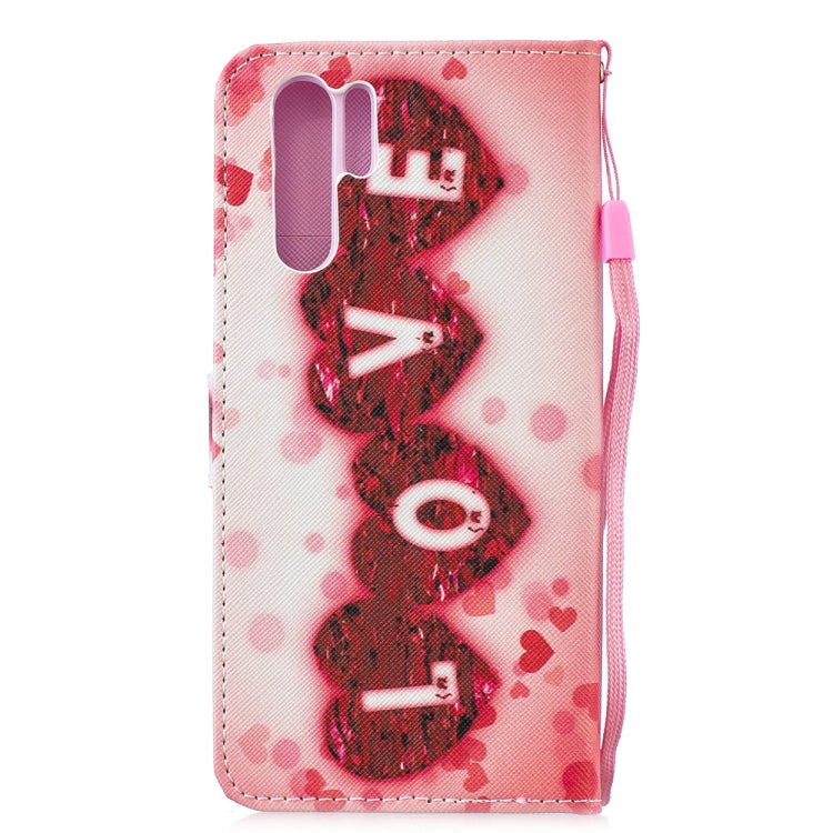 Love Pattern Horizontal Flip Leather Case for Huawei P30 Pro, with Holder & Card Slots & Wallet