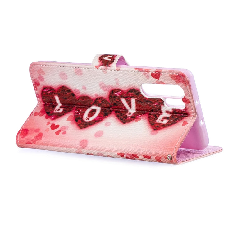 Love Pattern Horizontal Flip Leather Case for Huawei P30 Pro, with Holder & Card Slots & Wallet