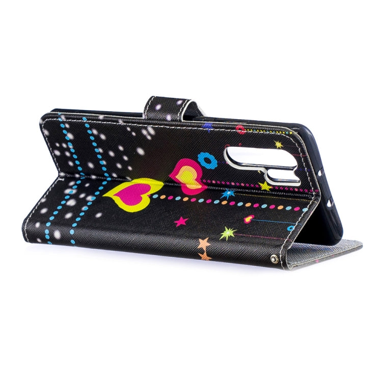 Colored Pattern Horizontal Flip Leather Case for Huawei P30 Pro, with Holder & Card Slots & Wallet