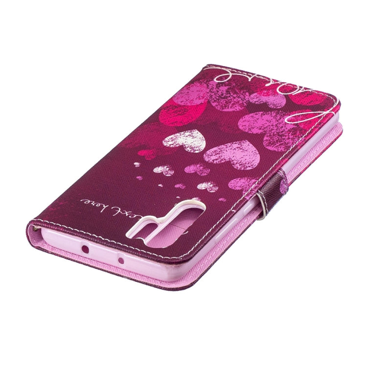 Letter and Heart Pattern Horizontal Flip Leather Case for Huawei P30 Pro, with Holder & Card Slots & Wallet