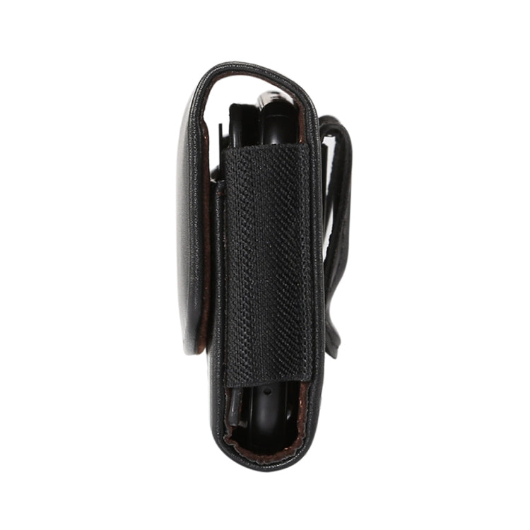 Men Lambskin Texture Multi-functional Universal Mobile Phone Waist Pack Leather Case for 6.9 Inch or Below Smartphones, with Card slot (Black)