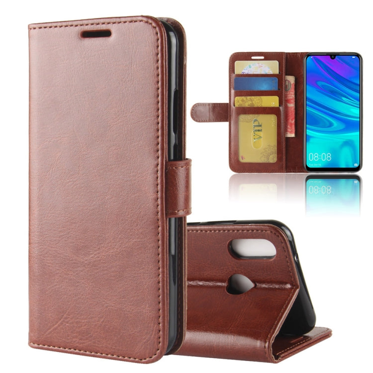 R64 Texture Single Fold Horizontal Flip Leather Case for Huawei Y7 2019 , with Holder & Wallet & Card Slots & Photo Frame