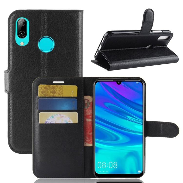 Litchi Texture Horizontal Flip Leather Case for Huawei Y7 2019, with Wallet & Holder & Card Slots