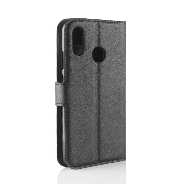 Litchi Texture Horizontal Flip Leather Case for Huawei Y7 2019, with Wallet & Holder & Card Slots
