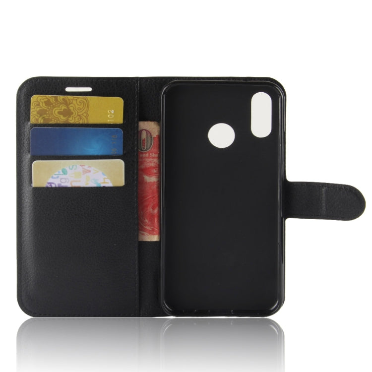 Litchi Texture Horizontal Flip Leather Case for Huawei Y7 2019, with Wallet & Holder & Card Slots