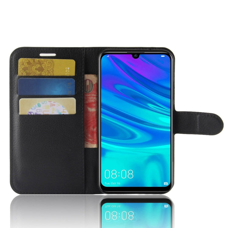 Litchi Texture Horizontal Flip Leather Case for Huawei Y7 2019, with Wallet & Holder & Card Slots