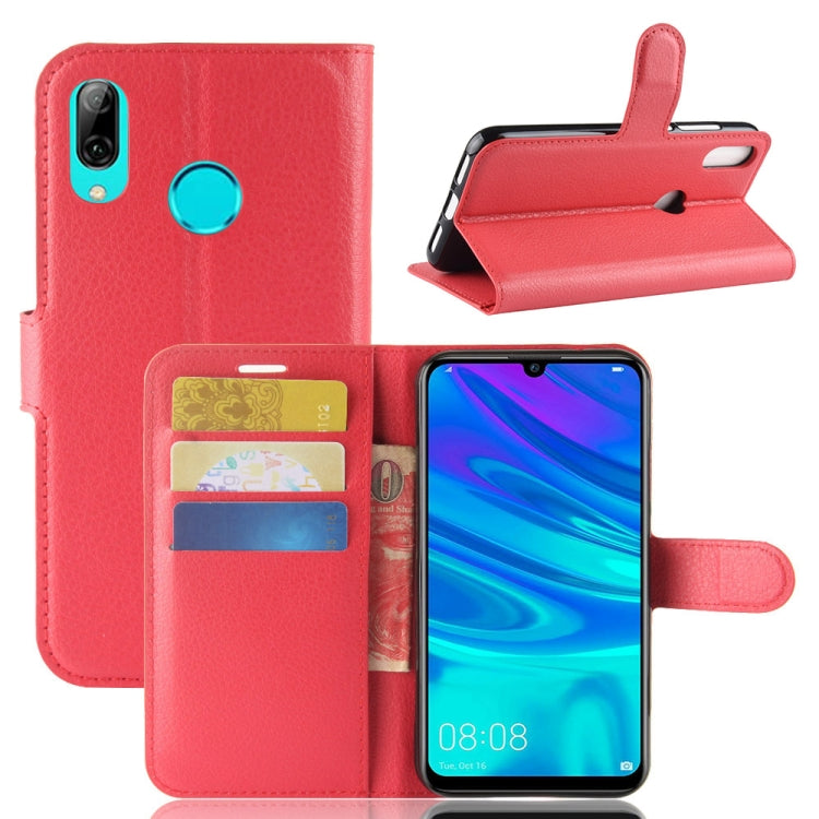 Litchi Texture Horizontal Flip Leather Case for Huawei Y7 2019, with Wallet & Holder & Card Slots