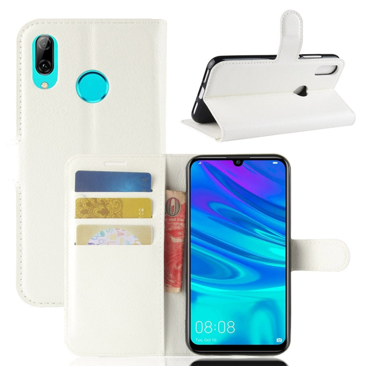 Litchi Texture Horizontal Flip Leather Case for Huawei Y7 2019, with Wallet & Holder & Card Slots