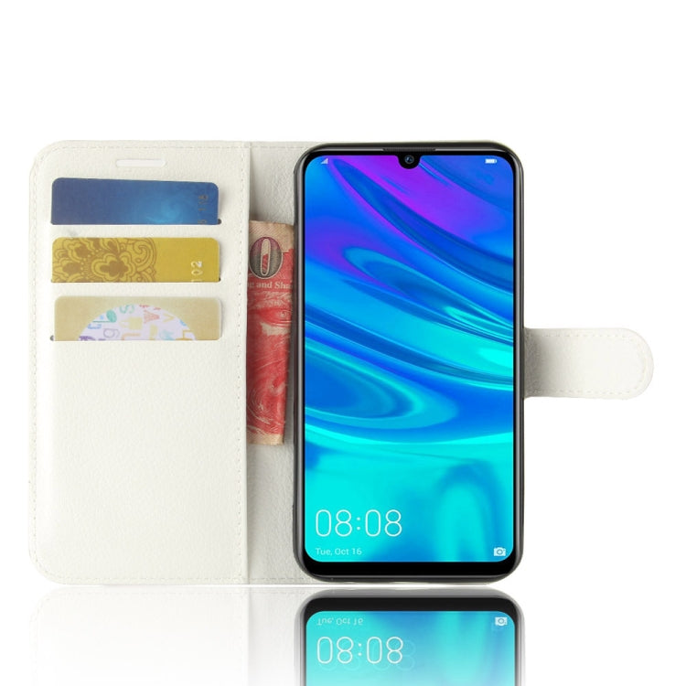 Litchi Texture Horizontal Flip Leather Case for Huawei Y7 2019, with Wallet & Holder & Card Slots