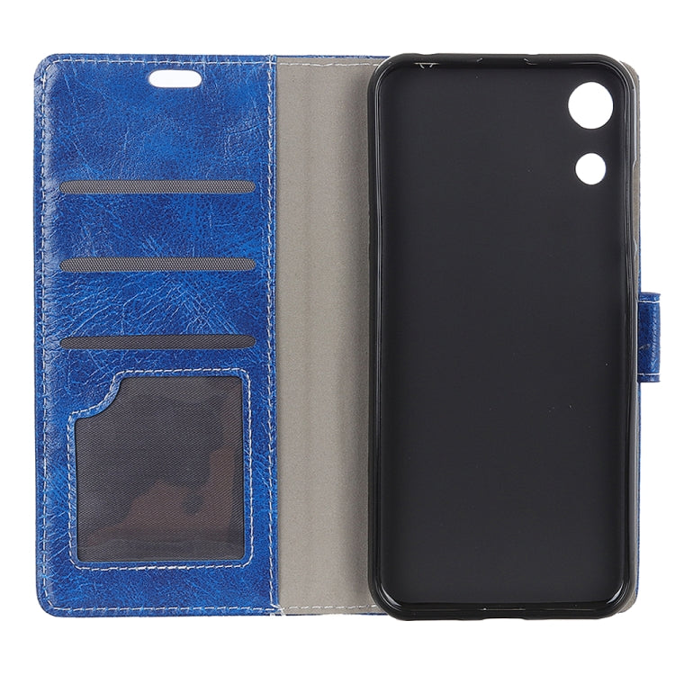 Retro Crazy Horse Texture Horizontal Flip Leather Case for Huawei Honor Play 8A, with Holder & Card Slots & Wallet & Photo Frame