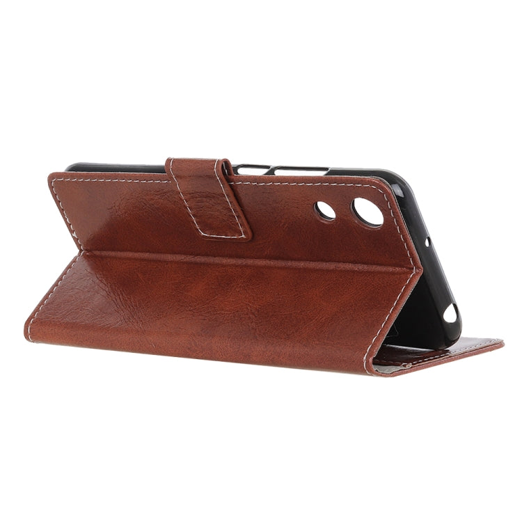 Retro Crazy Horse Texture Horizontal Flip Leather Case for Huawei Honor Play 8A, with Holder & Card Slots & Wallet & Photo Frame