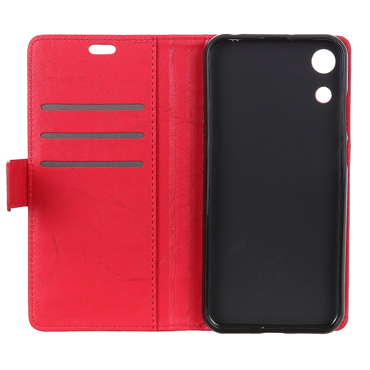 Copper Buckle Retro Crazy Horse Texture Horizontal Flip Leather Case for Huawei Honor Play 8A, with Holder & Card Slots & Wallet