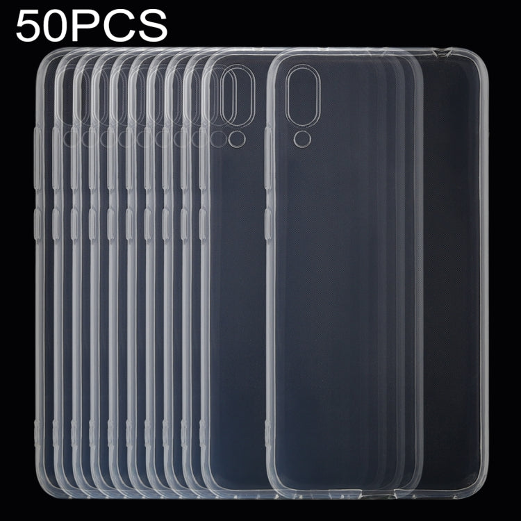 50 PCS 0.75mm Ultrathin Transparent TPU Soft Protective Case for Huawei Enjoys 9