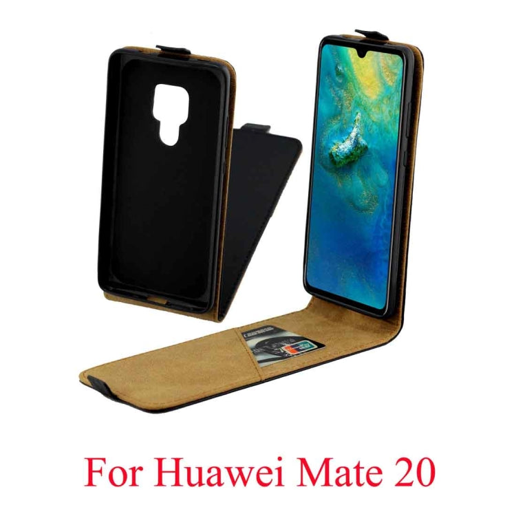 Business Style Vertical Flip TPU Leather Case for Huawei Mate 20, with Card Slot (Black)