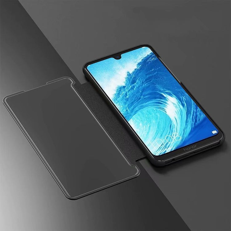 Electroplating Mirror Horizontal Flip Leather Case for Huawei Honor 8X , with Holder