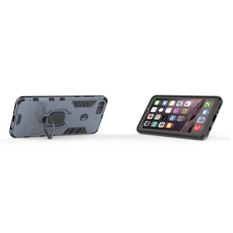 PC + TPU Shockproof Protective Case for Huawei Y9 2018, with Magnetic Ring Holder