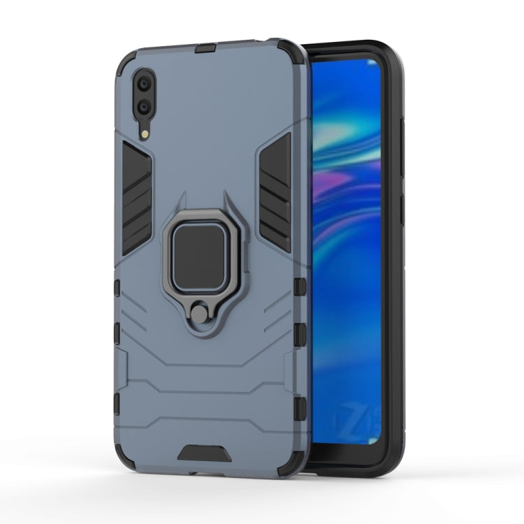 PC + TPU Shockproof Protective Case for Huawei Enjoy 9, with Magnetic Ring Holder