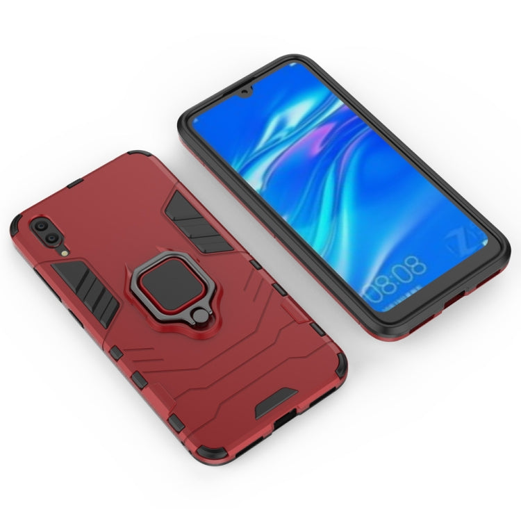 PC + TPU Shockproof Protective Case for Huawei Enjoy 9, with Magnetic Ring Holder