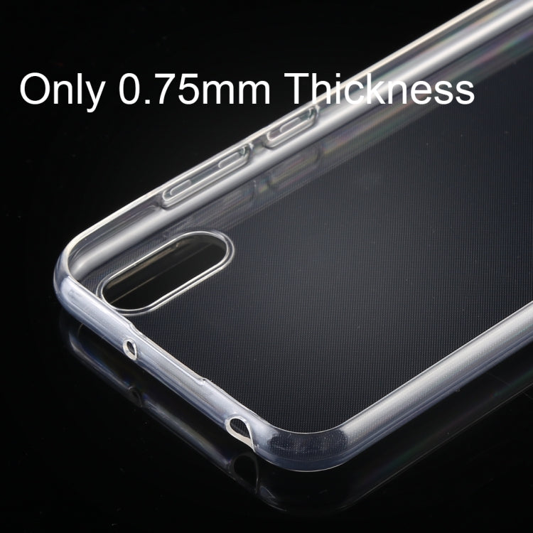 0.75mm Ultrathin Transparent TPU Soft Protective Case for Huawei Y6 Pro 2019