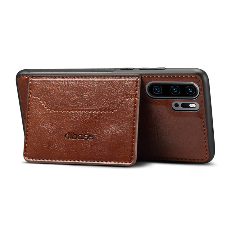 Dibase TPU + PC + PU Crazy Horse Texture Protective Case for Huawei P30 Pro, with Holder & Card Slots